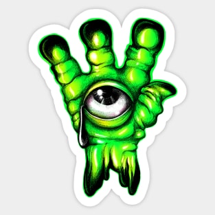 Alien Hand color Sticker